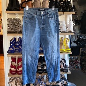Express mom Jean super high rise, 8 short